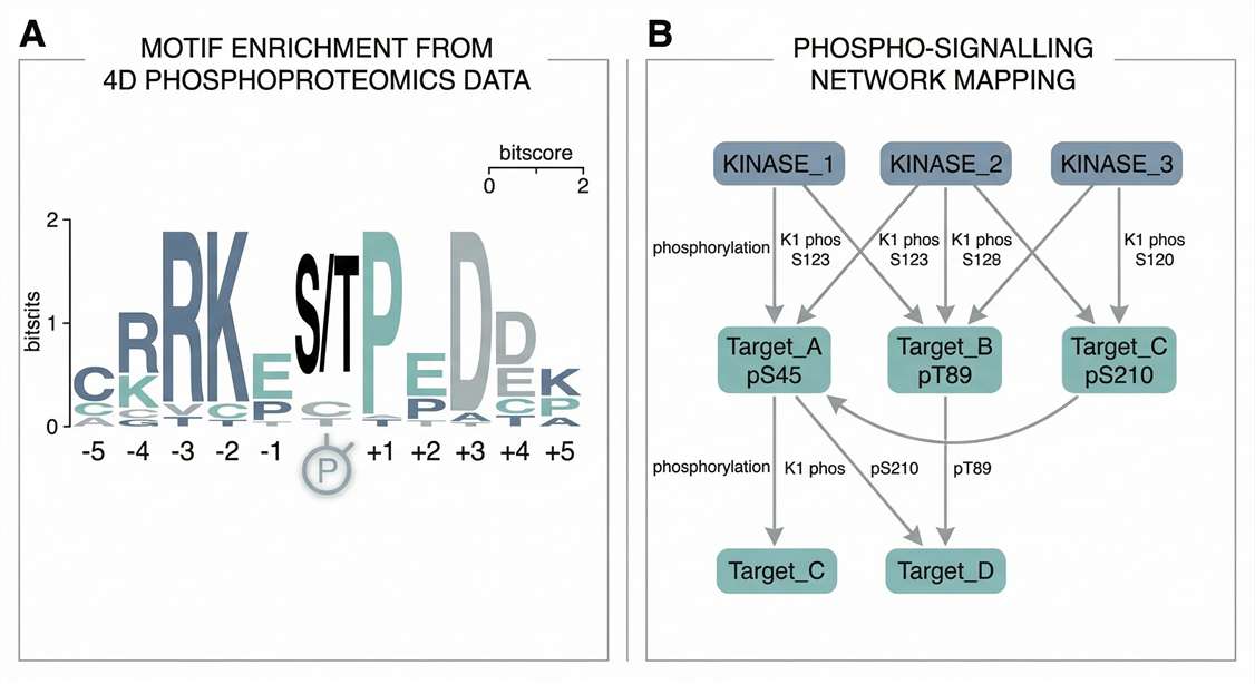 Phospho-protein interaction or kinase-substrate network map