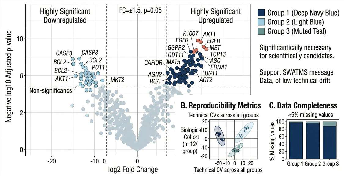 Volcano Plot showing differential expression