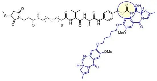 Chemical structure of Loncastuximab tesirine ADC