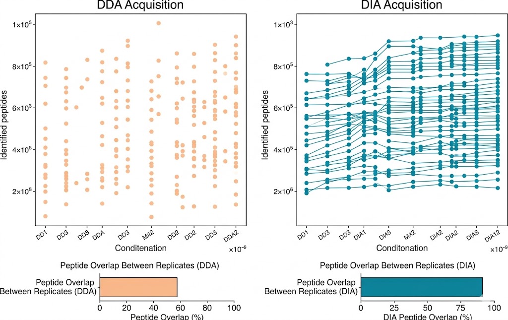 Comparison of DDA vs DIA acquisition for immunopeptidomics coverage