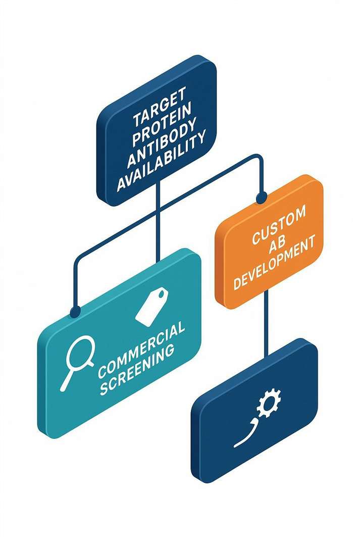 Decision tree for Co-IP antibody selection and validation strategies.