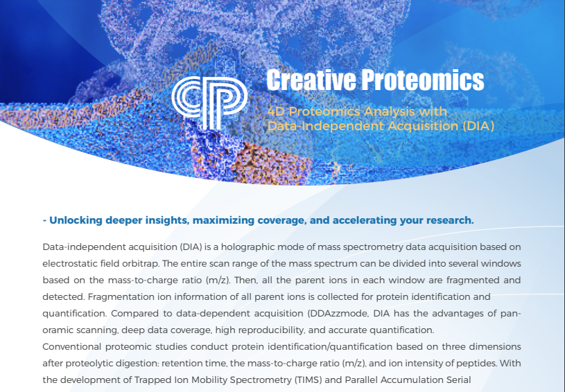 4D Proteomics Analysis with Data-Independent Acquisition (DIA)