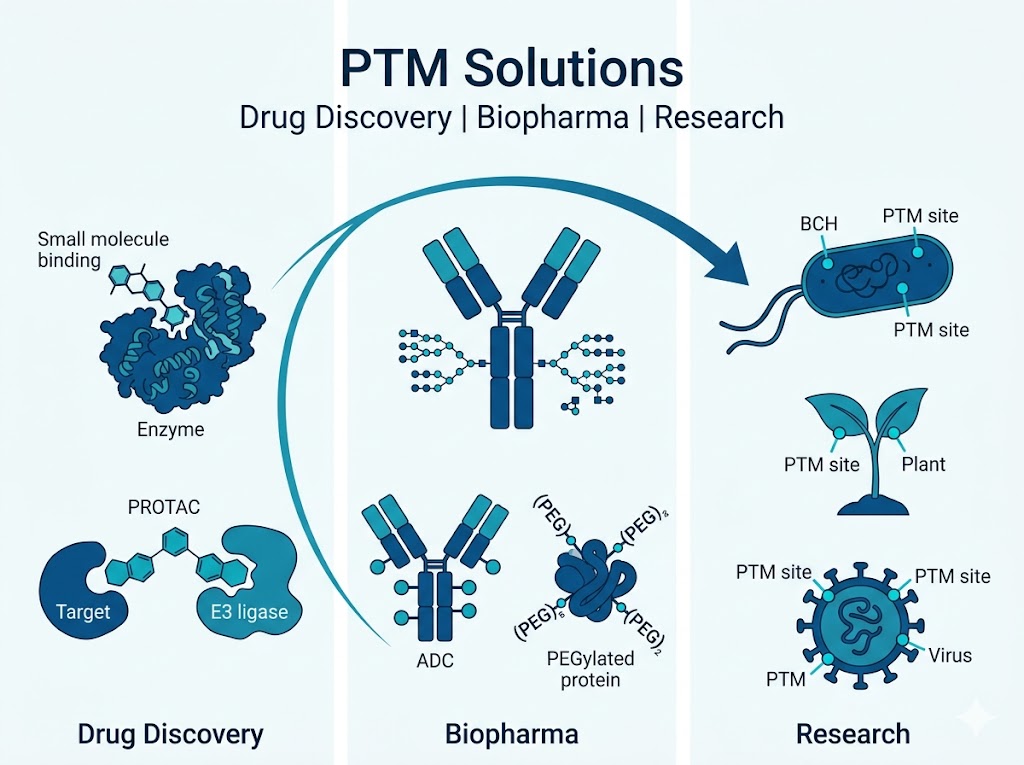 PTM solutions: drug discovery, biopharma and research