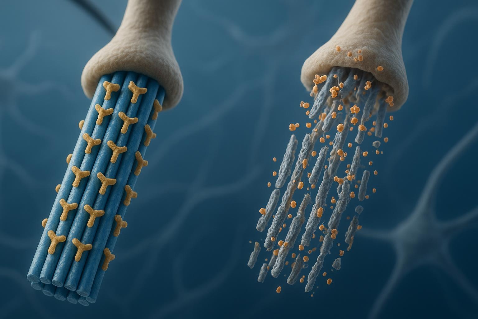 Molecular mechanism of tau phosphorylation causing microtubule instability in Alzheimer's disease neurons.