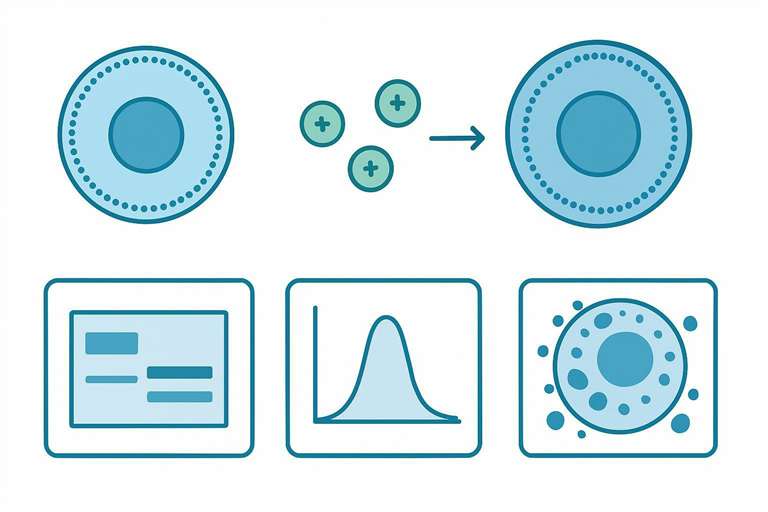 Schematic of EV sample prep and QC, highlighting common contaminants and orthogonal characterization methods.