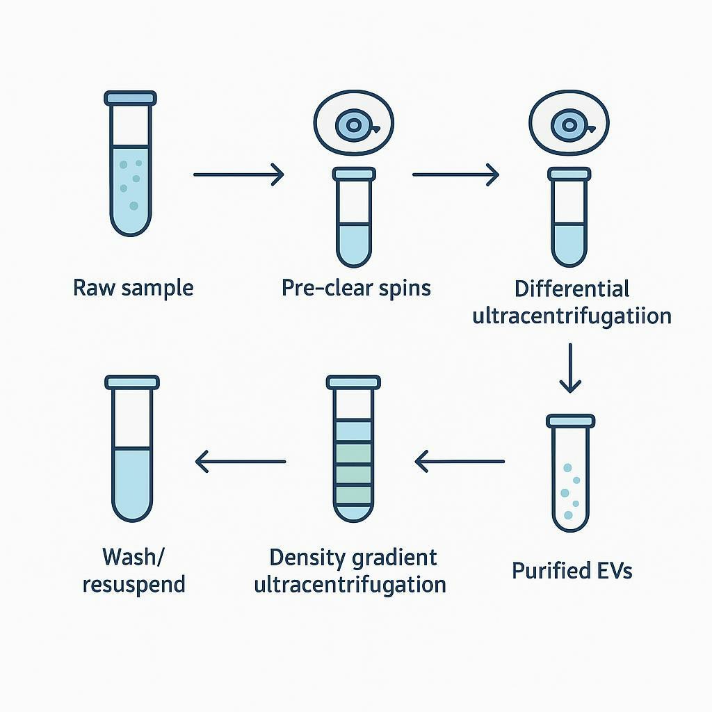 Infographic — how RCF changes with rotor radius and RPM and why it matters for EV sedimentation