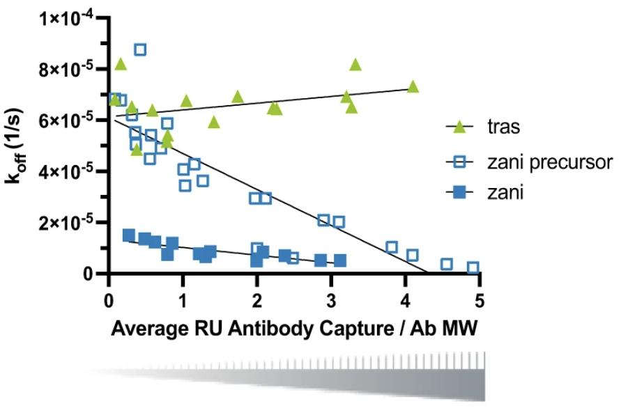 Figure 2: Biacore Analysis of the Binding of Three Antibodies to HER ECD at Different Antibody Concentrations