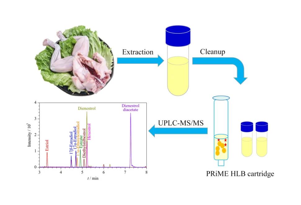 The workflow of bullfrog hormones analysis.