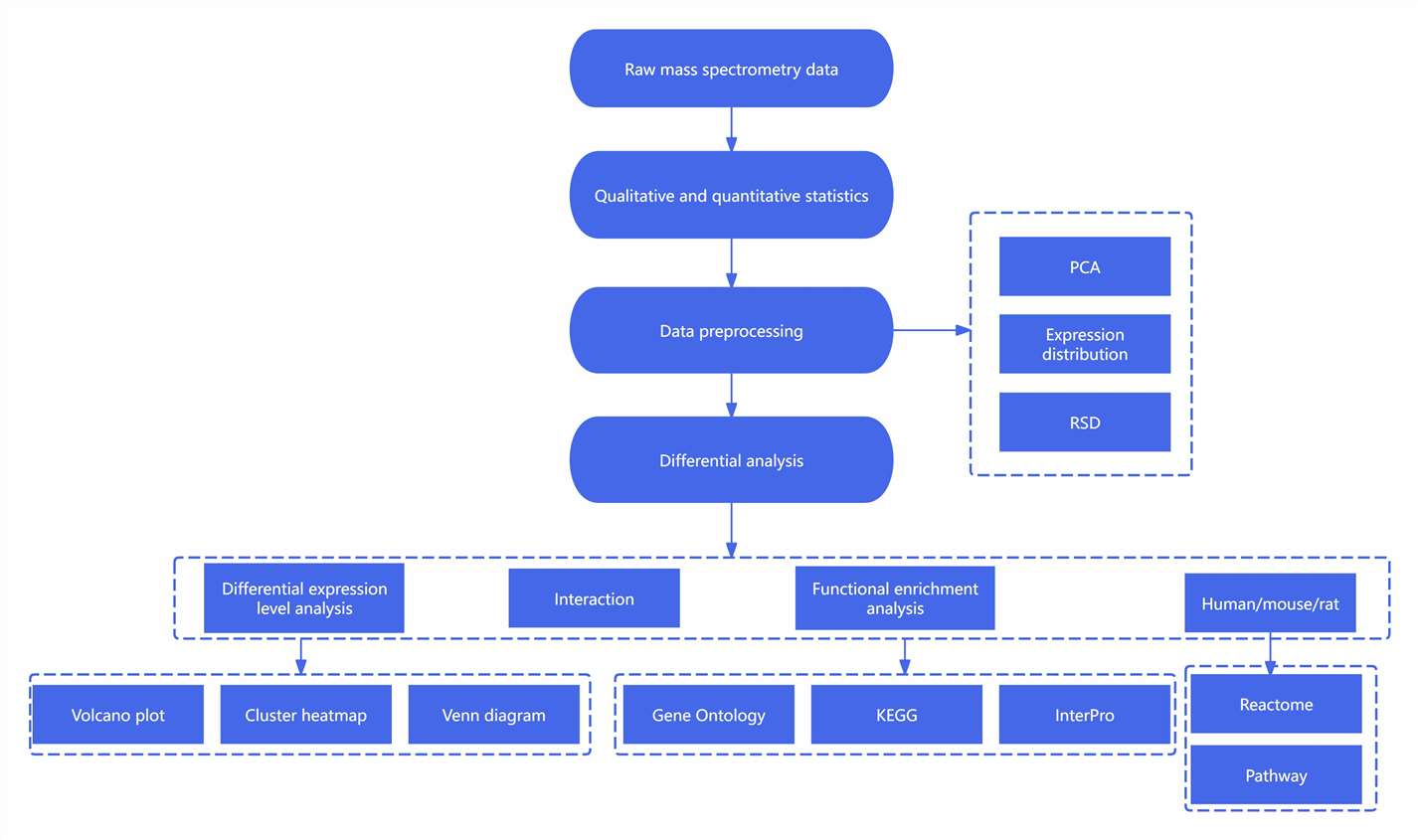 Proteomics data analysis workflow